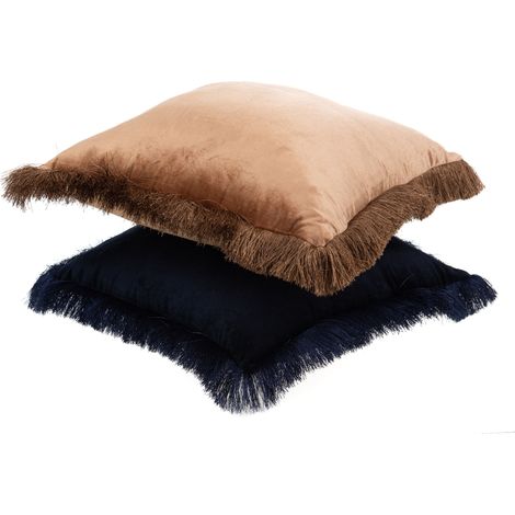 Amadeus - Coussin Iris bleu et ivoire 45x45 cm (lot de 2) (1/4)
