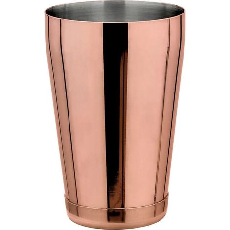 shaker à cocktails TIN Speed 18oz en acier inoxydable 304 avec effet cuivré - Capacité 532,3 ml, dimensions 130 x 86 mm