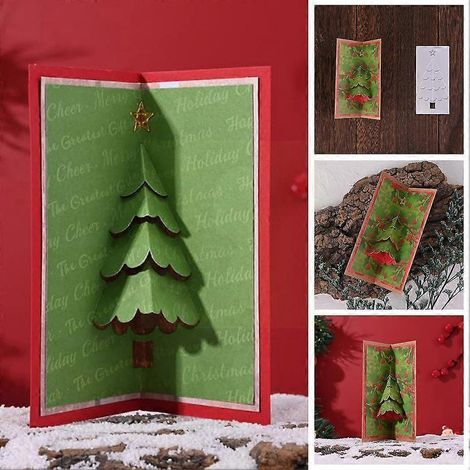 Décoration de sapin de Noël pour scrapbooking, outils de découpe, matrices de découpe, pochoirs, poinçon, découpe métal X1F5 (1/2)