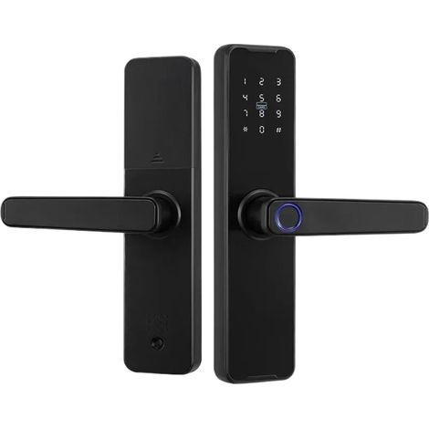 Serrure Intelligente Bluetooth, biométrique, Empreintes digitales, accès sans clé, Mot de Passe, Carte IC, Smartlife (1/4)