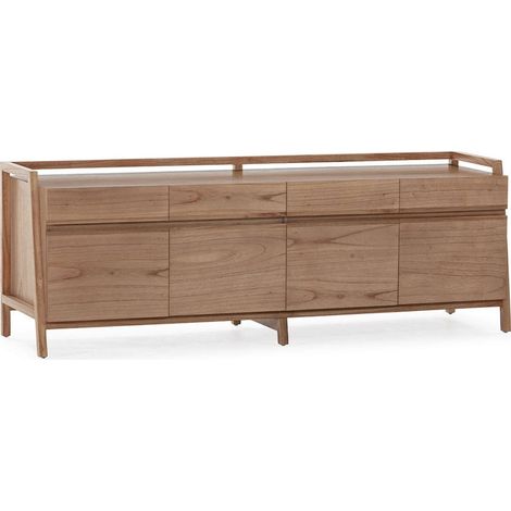 Buffet bas en bois de cèdre naturel - Naturel voilé (1/3)