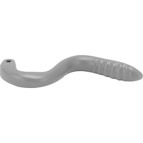 Poignée de douchette haute pression 14 cm forme en S pour mitigeur professionnel cuisine hôtel, plastique gris, avec 2 vis (1/5)