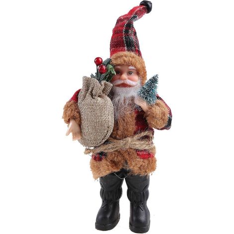 Zoll große, stehende Weihnachtsmannfigur zum Aufhängen, Christbaumschmuck, Weihnachtsmann-Spielzeugfiguren-Kollektion