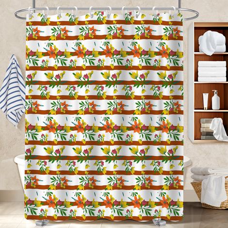 Rideau douche polyester 180x180 À œillets renforcés housse de baignoire pour une petite salle de bain (1/5)