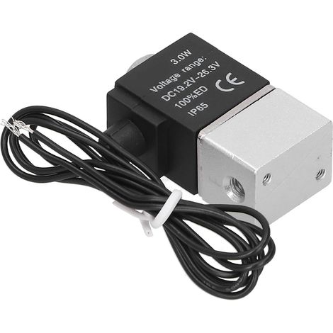 G1/8-Zoll-Pneumatik-Magnetventil, 2 Positionen, 2-Wege-Anschluss, Aluminiumlegierung, stabile Leistung, 24 V DC (1/5)