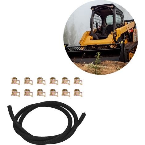 Tuyau de retour d'injecteur moteur avec collier de serrage pour CAT E320D2 (1/5)