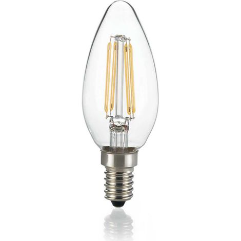 10 Lampadine Led Oliva E14 4 Watt 3000K 430 Lm Cri 90 Trasparente