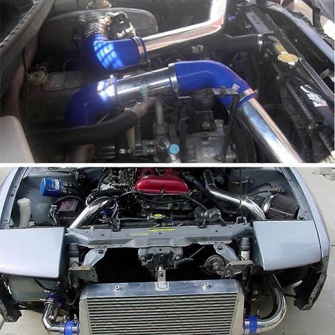Conduit d'admission d'air haute performance 0/45/90/180 degrés Intercooler pour moteur-0 degré- (1/4)
