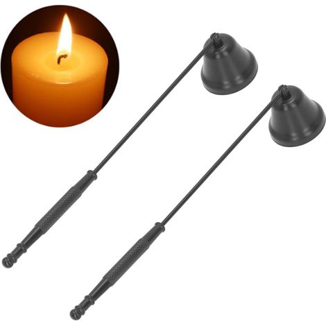 Couvercle d'éteignoir en forme de cloche, porte-bougie, couvre-mèche, capuchon de bougie, cloche de bougie, noir (1/5)