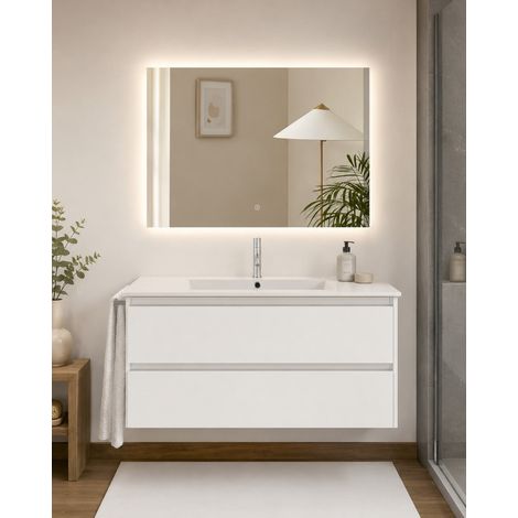 Mueble de baño con lavabo ORIGENBATH IBIZA sin espejo 60x35 cm blanco (1/5)