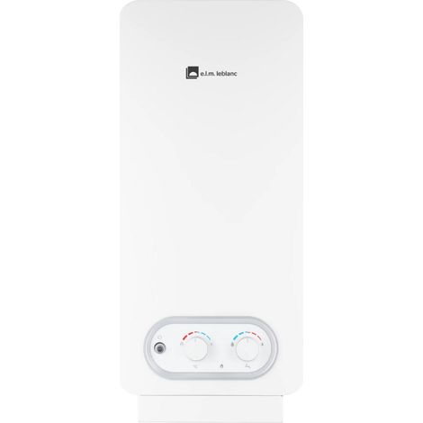 Elm Leblanc – Chauffe-eau gaz instantané 14L/min – Technologie Hydropower sans veilleuse – Tirage naturel cheminée D.125 – Bas-NOx