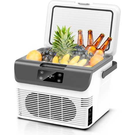 Mini Glaciere 12 V avec PoignéE, Electrique Congelateur Portable for Voiture, Grand Format avec Affichage Numérique, for Camping, Voyages et Escapades (1/5)
