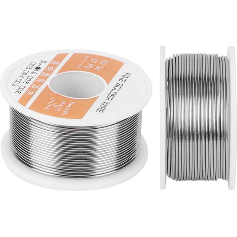 Fil étamé enrobé de flux, sans nettoyage, accessoire de soudage pour fer à souder, 1,0 mm, pour applications électriques (1/5)