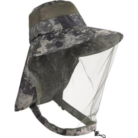 Insektenhut – Moskitonetzhut – Outdoor-Aktivitäten – 360°-Schutz – Einheitsgröße – Tarnmuster (1/5)