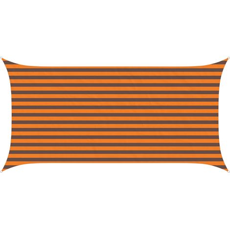 vidaXL Sun Shade Sail Orange and Brown 4 x 2 m 100% Polyester Oxford