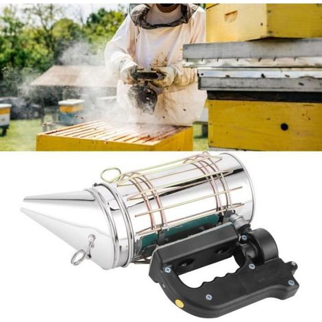 Fumeur apicole Fumeur de Ruche Électrique en Acier Inoxydable 5V avec Poignée Pare-chaleur Équipement Apicole-CET (1/4)