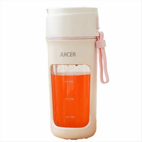 Presse Agrumes Électrique Portable, Mixeur Multifonction, Extracteur de Fruits, Mixeur à Smoothies, 6 Lames, 1200 MAh, Rose (1/5)