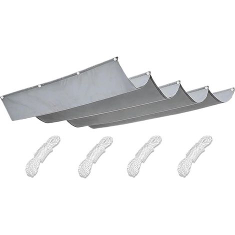 JSSEVN - Garden Pergola with Retractable Shade Sail, Block Cover for Poolside, Barbecue, Carport, Backyard Terrace, 1 pc (100x200cm) (1/5)