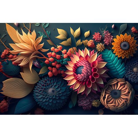 Tableau sur verre synthétique tableau fleuri 65x97 cm - Impression sur Verre synthétique - Image HD  imprimée sur Verre synthétique - Tableau mural décoratif - Fabriqué en France (1/5)