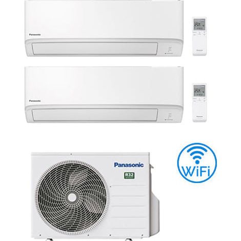 Panasonic TZ Serie Wifi R32 Dual Split Inverter Klimaanlage 9000 + 9000 BTU mit U.E. CU-2Z35TBE Klasse A+++/A++