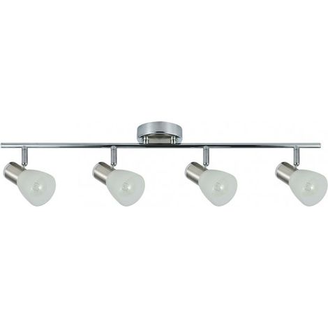 AKUNADECOR Striscia da bagno a 4 luci cromo/nickel Cholo D (1/2)