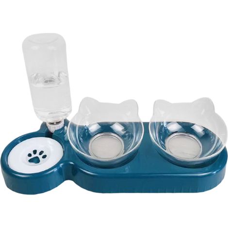 3-in-1 Katzennapf, kippbarer, erhöhter Katzennapf, Futter- und Wasserspender für Katzen