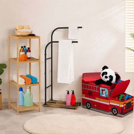 Juego de almacenamiento de bano de bambu 3 piezas cesto para la ropa sucia mueble de 4 estantes y toallero industrial 226591801 226591801 226591801 (1/5)