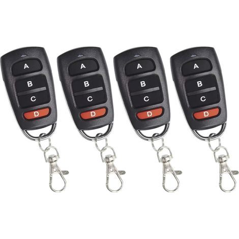 Telecommande Universelle Portail - 433 Mhz - Pour Porte De Garage Electrique Porte Coulissante Barriere - 4 Unites (1/5)