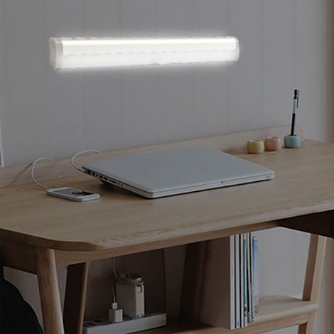 Lampe de placard sans fil avec capteur de mouvement, design magnétique, boîtier en aluminium, 10 LED blanches intelligentes, rechargeable par USB, éclairage de placard, applique murale. (1/5)