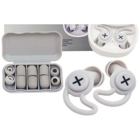 Earplugs, Gray, Reusable and Washable Silicone Earplugs, for Sleeping, Noise Reduction and Ear Protection (1/4)