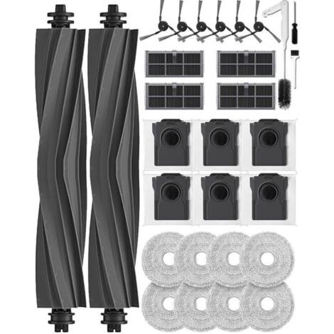 BARKBUSTERS Lot de 29 Accessoires pour Robot aspirateur Dreame X40 Ultra/L40 Ultra/X40 Master/Mova P50 Pro Ultra/P10 Pro Ultra, 2 brosses à Rouleau, 6 brosses latérales, 6 Sacs à poussière, 8 lingette (1/4)