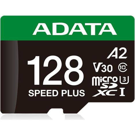 Tarjeta MicroSDXC Adata Speed Plus de 128 GB, Clase 3 UHS-I/U3 (1/5)