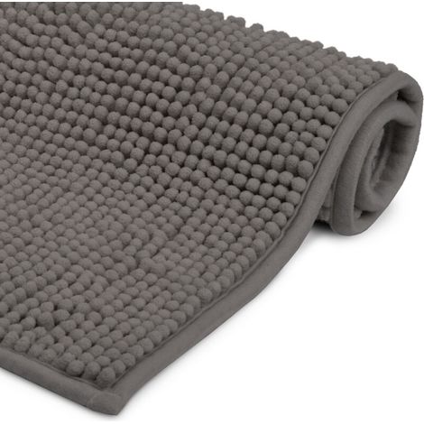 Beautissu Tapis de Bain BeauMare WR - Antidérapant Absorbant 80x50cm Anthrazit