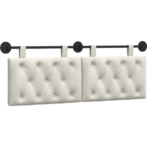Maison Exclusive - Hängendes Kopfteil Mit LED Licht Creme Samt