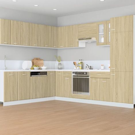 Armoire Réfrigérée Lyon 60x57x207 cm - Couleur Chêne Sonoma - Bois d'Ingénierie - Meuble de Rangement Vertical pour Cuisine (1/5)
