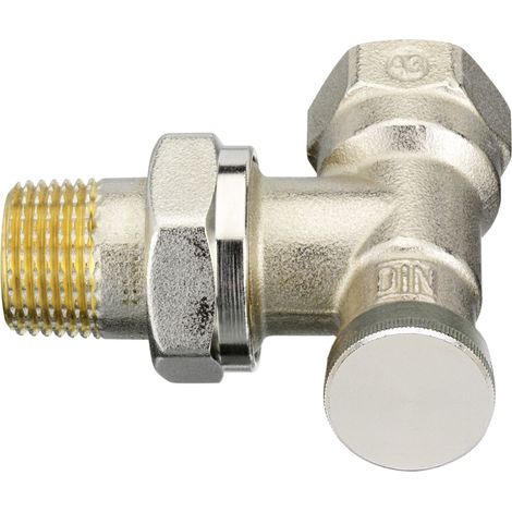 Danfoss – Coude de réglage RLV-S 15 nickelé – Raccord 1/2 – Température max 120°C – Fini impeccable sans fuites