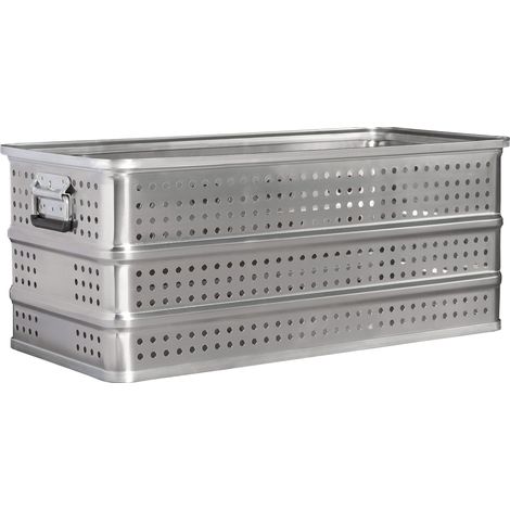 MUNK Rettungstechnik Aluminium Kästen gelocht ohne Deckel nach DIN 14880 800x400x330mm