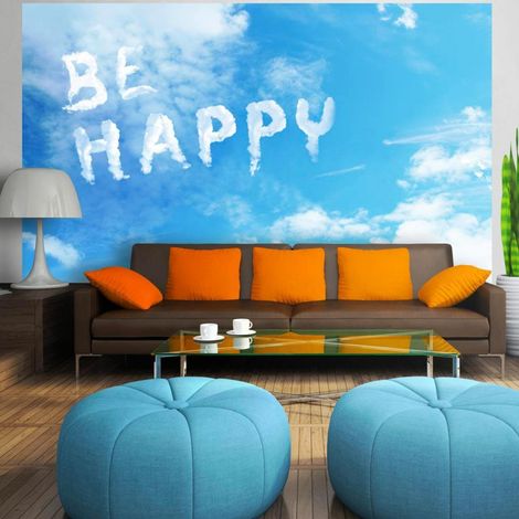 Papier peint Soyez heureux - 200 x 140 cm