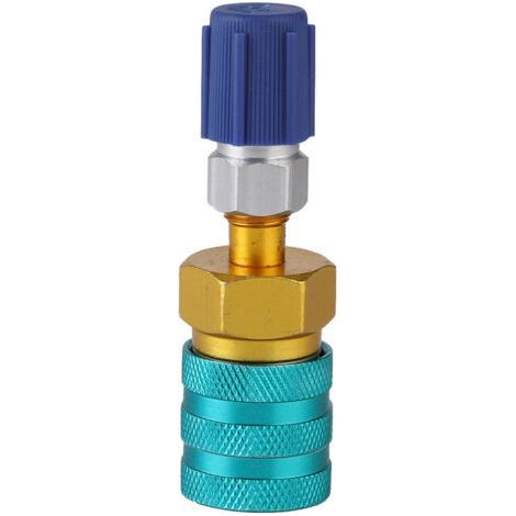 Adaptador de aire acondicionado, acoplamiento rápido R1234YF, parte inferior para manguera de carga (1/5)