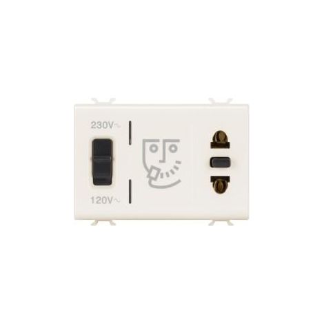 PRISE RASOIR EURO-USA TR.ISOL. 3M IVOIRE GEWISS GW11331