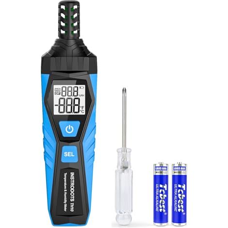 Thermomètre hygromètre portable avec température ambiante point de rosée ampoule humide thermomètre à ampoule humide de haute (1/4)