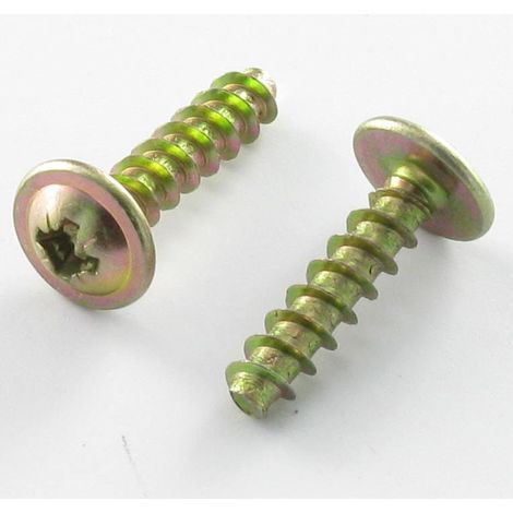 Vis Euro Tête ronde large Pozi 4X16 FR Diamètre de tête: 8.5 Bichromaté-1 pièce