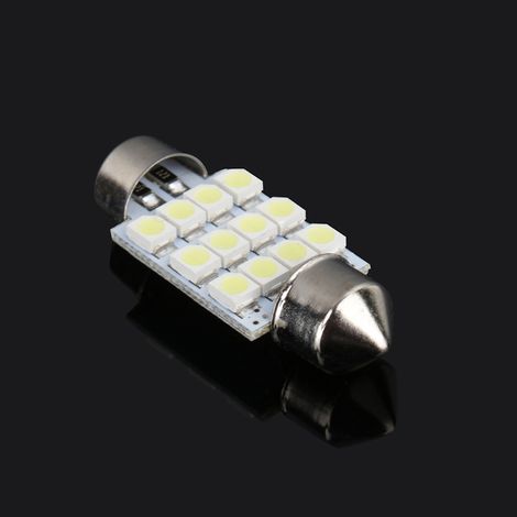 31-mm-LED-Lampe, weiß, 12 SMD, Innenraum-Deckenleuchte DE3175 für Auto