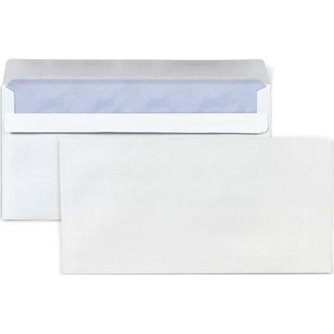 25 enveloppes blanches en papier - 11 x 22 cm