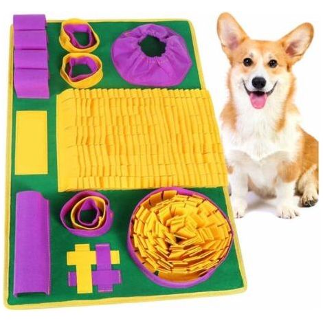 Tapis à renifler pour Chiens, Jeu d'alimentation interactif pour l'ennui et la Stimulation mentale,Tapis pour Chien Encourage Les Naturelles de Nourriture et Une Alimentation Lente (1/5)