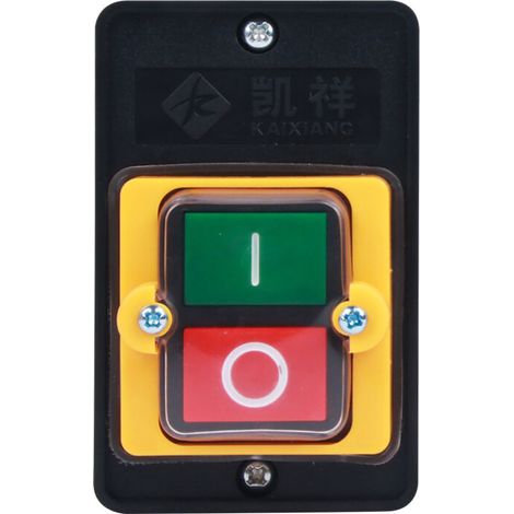 Interrupteur à bouton-poussoir AC220V/380V 10A monophasé/triphasé interrupteur à bouton-poussoir de contrôle de puissance étanche avec boîtier bouton de commande marche/arrêt interrupteur de machine-o (1/4)