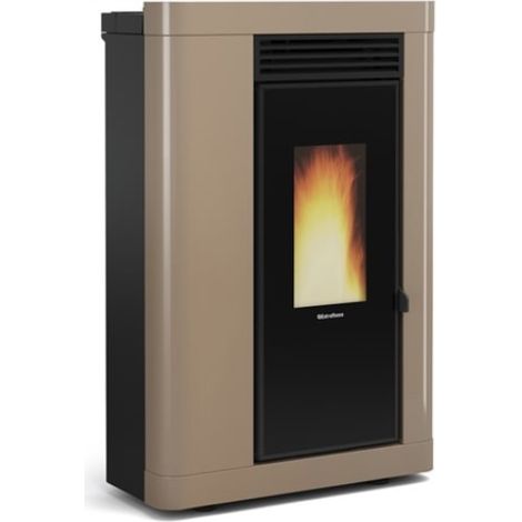 Extraflame – Poêle à granulés extra-plat canalisable 9 kW – Volume de chauffe 258 m3 – Évacuation des fumées supérieure – Classe énergétique A+