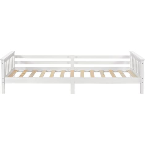Letto per bambini con rete a doghe, struttura in legno di pino bianco, 90 x 200 cm 030005443