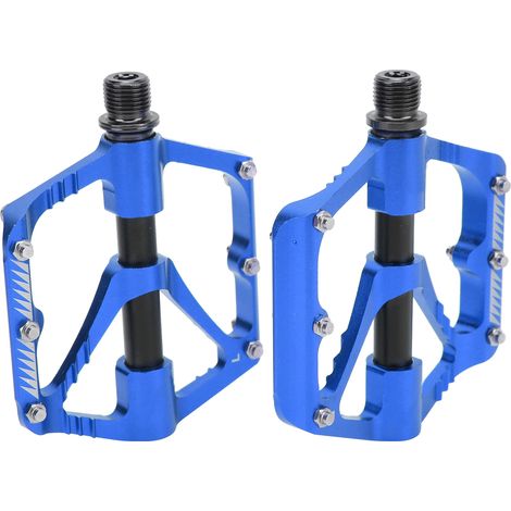 WAKE Fahrradpedale mit 3 Aluminiumlegierungslagern, widerstandsfähig und langlebig, für Mountainbikes (blaues Zubehör). (1/5)