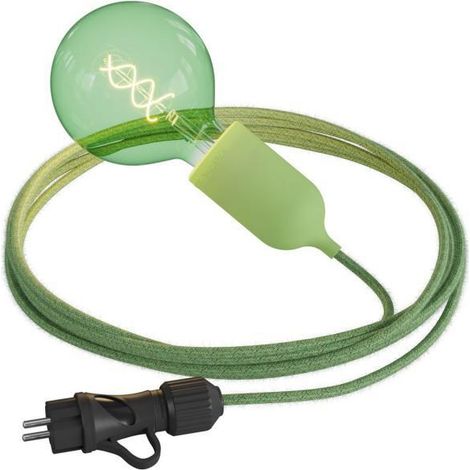 Creative Cables – Snake Eiva Pastel, tragbare Außenleuchte, 5 m Textilkabel, wasserdichte Lampenfassung (IP65) und Stecker (1/4)